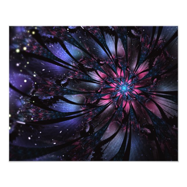 Foto Resumen del diseño de flor fractal. (Frente)