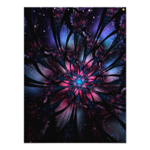 Foto Resumen del diseño de flor fractal.