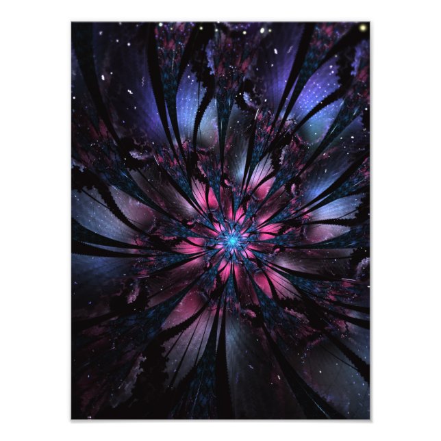 Foto Resumen del diseño de flor fractal. (Frente)