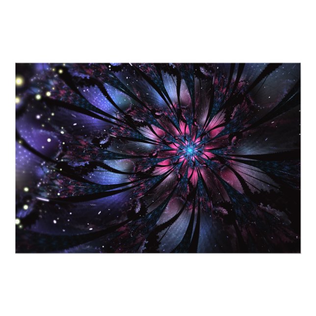 Foto Resumen del diseño de flor fractal. (Frente)