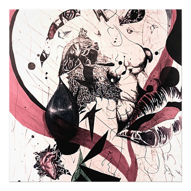 Foto Resumen Expressionismo arte en el muro: medios mix (Frente)