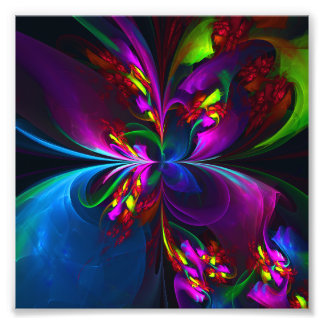 Foto Resumen floral moderno Patrón azul rojo del arte #