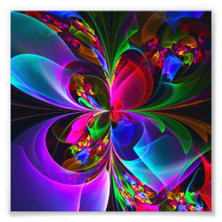 Foto Resumen floral moderno Patrón azul rojo del arte #
