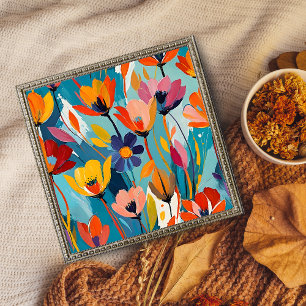 Foto Resumen floral vibrante