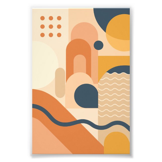 Foto Resumen geométrico arte de pared (Frente)