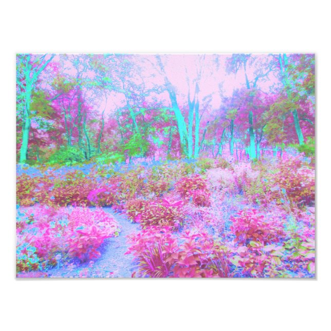 Foto Resumen impresionista rosa y turquesa (Frente)