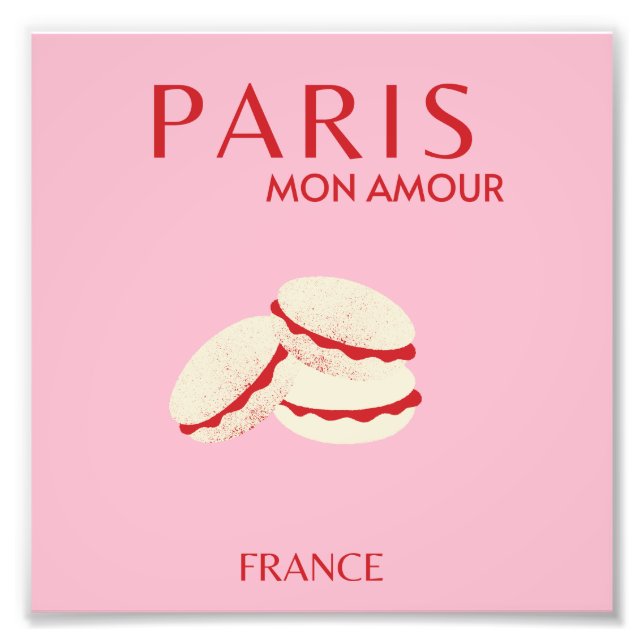 Foto Resumen Retro Pastel París Pastel rosa Viaje Arte (Frente)