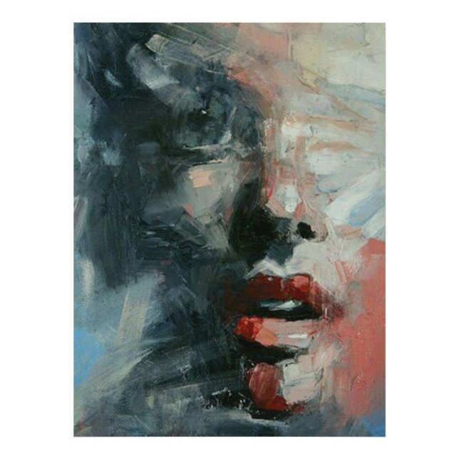 Foto retrato, abstracción, acuarela, arte, arte moderno (Frente)