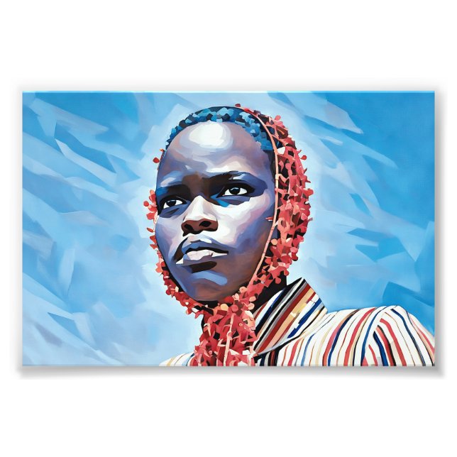 Foto Retrato azul vibrante (Frente)