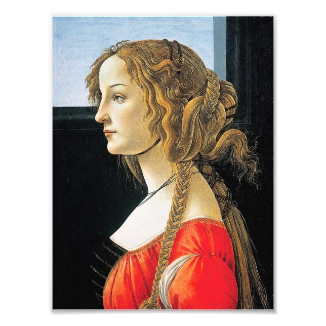 Foto Retrato botticelli de una joven (Frente)