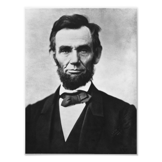 Foto Retrato de Abraham Lincoln (Frente)