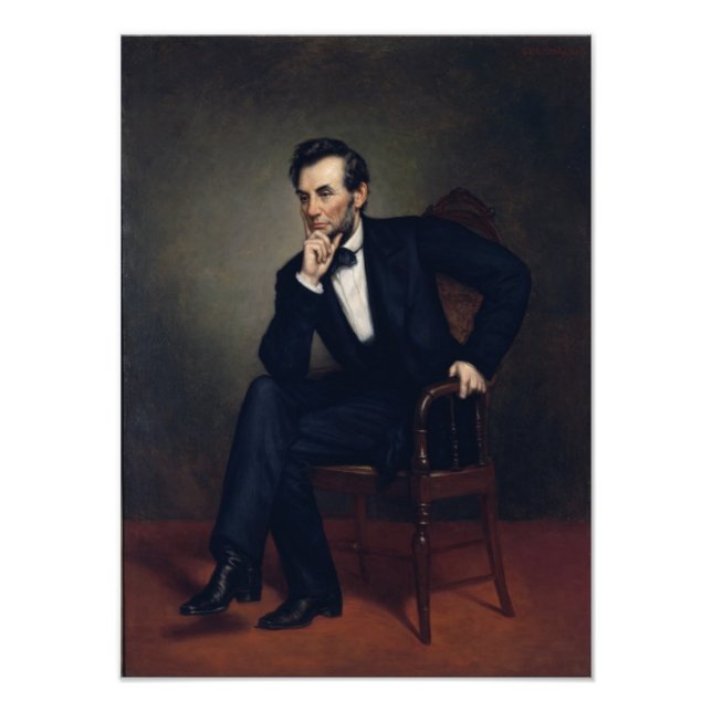 Foto Retrato de Abraham Lincoln de George Healy (Frente)