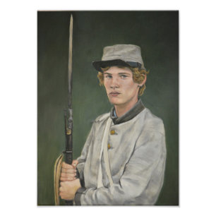 Foto Retrato de arte de la guerra civil de soldado rebe