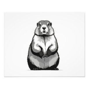 Foto Retrato de arte gráfico con vectores de marmot Esp