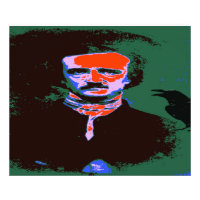 Retrato de arte pop de Edgar Allan Poe