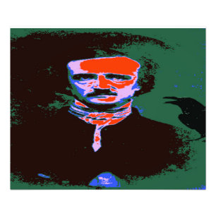 Foto Retrato de arte pop de Edgar Allan Poe