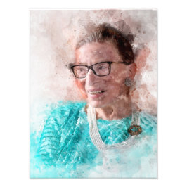 Foto Retrato de color de agua sonriente de Ruth Bader G