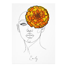 Retrato de Flor de Cumpleaños de Octubre Personali