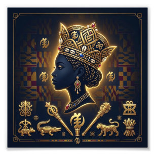 Foto Retrato de majestuosa reina africana