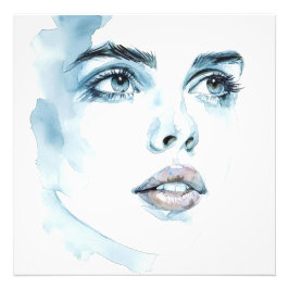 Foto Retrato de mujer expresionista abstracto