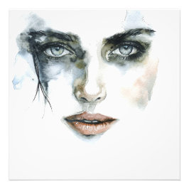 Foto Retrato de mujer expresionista abstracto