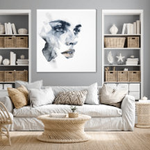 Retrato de mujer expresionista abstracto