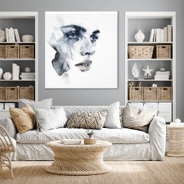 Foto Retrato de mujer expresionista abstracto