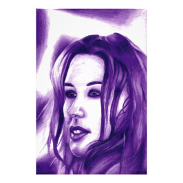 Foto Retrato de mujer morada original arte