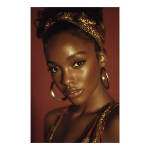 Foto Retrato de pañuelo para la belleza de melanina de