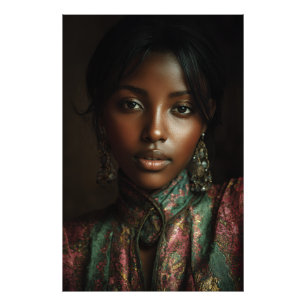 Foto Retrato de pañuelo para la cabeza con melanina de