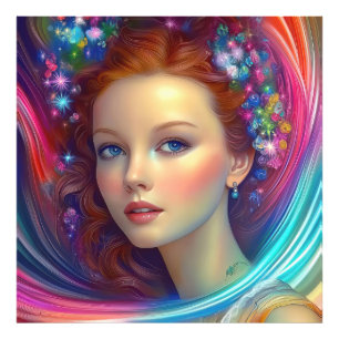 Foto Retrato de pelo arcoiris encantado