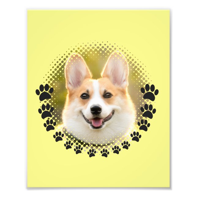 Foto Retrato de perro de marco personalizado (Frente)