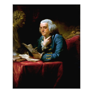 Foto Retrato de pulgar, Padre fundador Benjamin Frankli