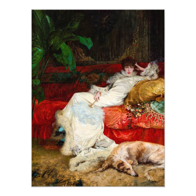 Foto Retrato de Sarah Bernhardt por Georges Clairin (Frente)