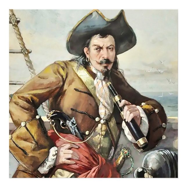 Foto "Retrato de un pirata" de artista desconocido (Frente)