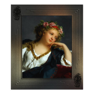 Foto Retrato de una dama con una corona floral