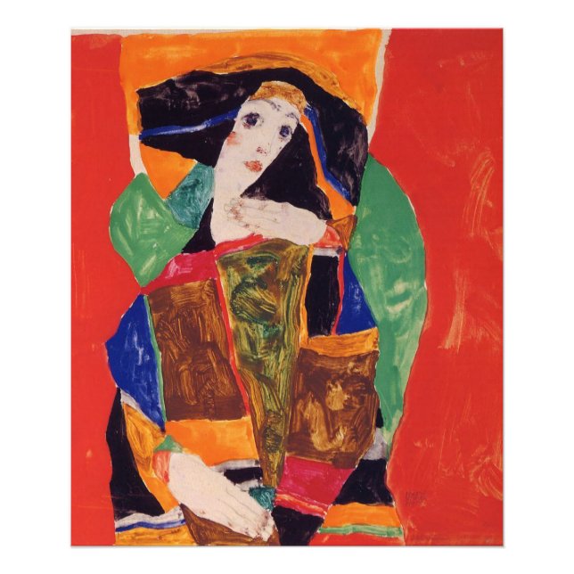 Foto "Retrato de una mujer" Egon Schiele (Frente)