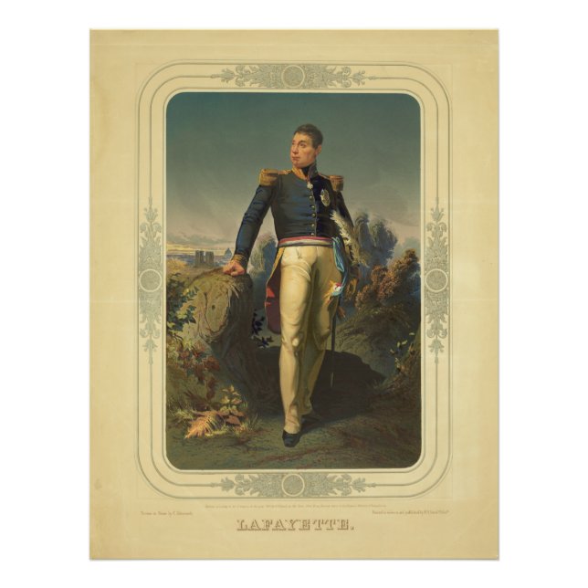 Foto Retrato del General Marqués de Lafayette de Franci (Frente)