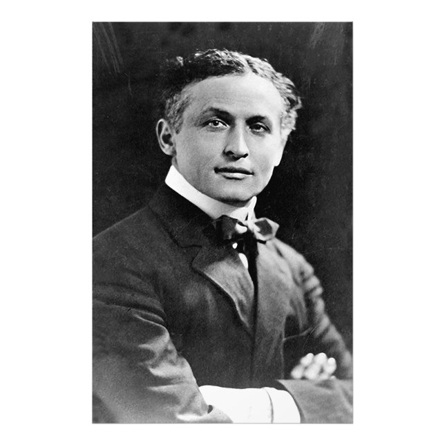 Foto Retrato del mago estadounidense Harry Houdini (Frente)