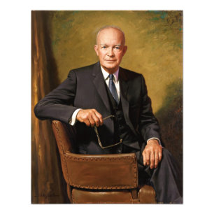 Foto Retrato del presidente Dwight Eisenhower en la Cas