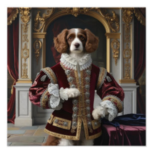 Foto Retrato digital de perro del renacimiento de la ca