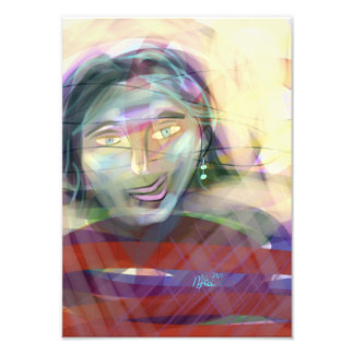 Foto Retrato femenino contemporáneo de color reflexivo