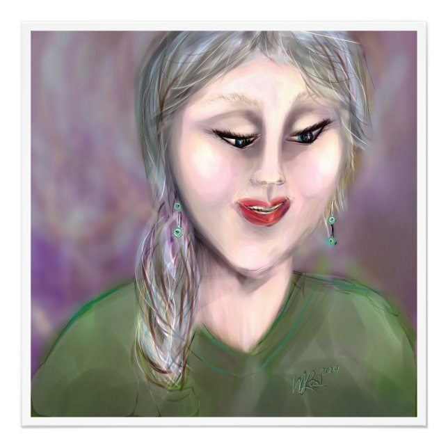 Foto Retrato femenino moderno suave y conocedor Arte de (Frente)