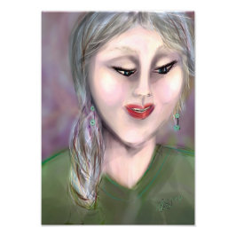 Foto Retrato femenino moderno y delicado de arte mural