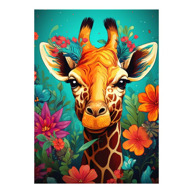 Foto Retrato Floral Giraffe-9319 (Frente)