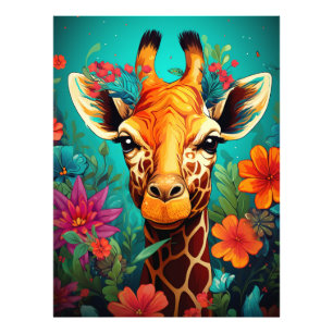 Foto Retrato Floral Giraffe-9319