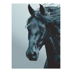 Foto Retrato majestuoso de caballo negro