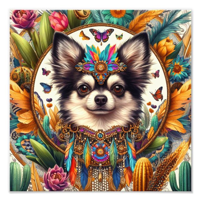 Foto Retrato Mascota de impresión de 12" x 12" de pelo  (Frente)
