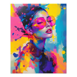 Foto Retrato moderno contemporáneo Mujeres gafas rosada