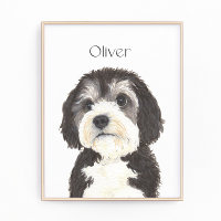 Retrato personalizado de Bernedoodle